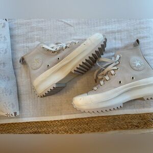 Converse High-Top Sneakers in Light Beige